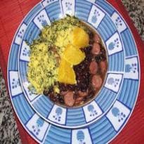 Feijão com farova de couve