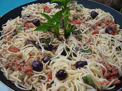 Linguini alla siciliana