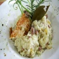 Arroz cremoso de calabresa