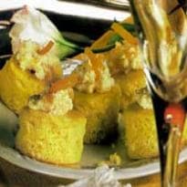 Bolo de laranja com creme de damasco