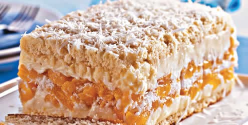 Pavê de Pêssego com Côco