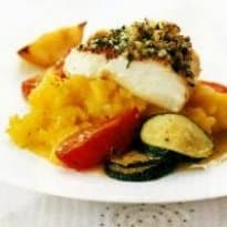 Bacalhau com cobertura gremolata