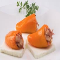Pimentões Recheados com Peito de Peru