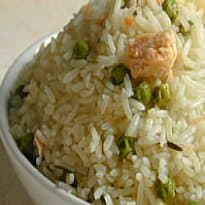 Arroz com Salmão e Ervilha