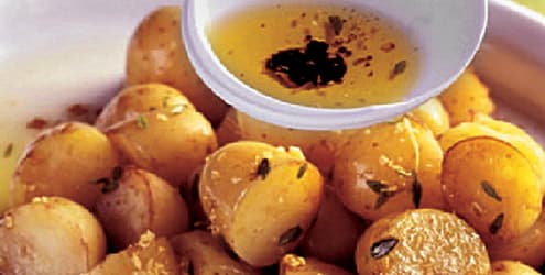 Batata ao molho no microondas