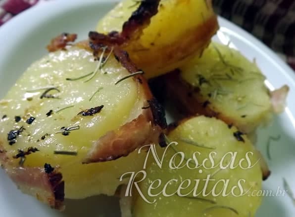 Batata Assada com Bacon