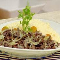 Arroz de Queijo com Carne de Sol