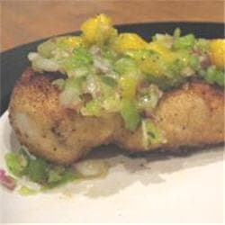 Frango grelhado com molho de manga