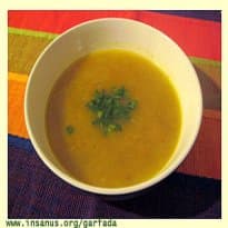 Sopa de moranga e gengibre