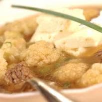 Sopa de couve-flor com queijo