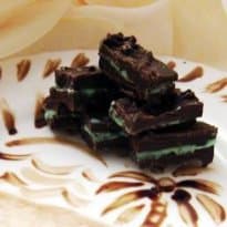 Fudge de chocolate com menta
