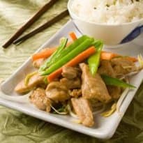 Porco com gengibre à moda chinesa