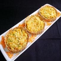 Minitorta de aveia com legumes