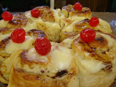 Coroa de creme de leite condensado