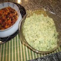 Arroz com espinafre no microondas