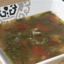 Sopa de couve e feijão branco