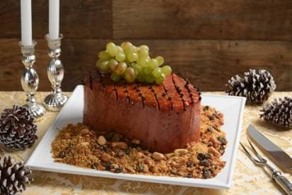 Presunto Caramelado com Farofa de Tender