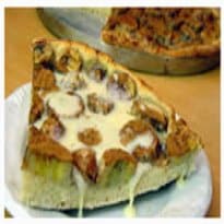 Pizza doce com banana e leite condensado