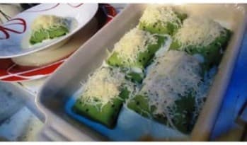 Crepe Verde com Recheio de Mandioquinha