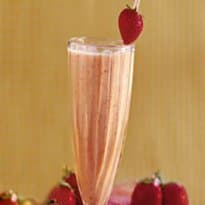 Suco de morango com linhaça