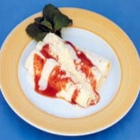 Caneloni com Dois Queijos e Molho Rosê