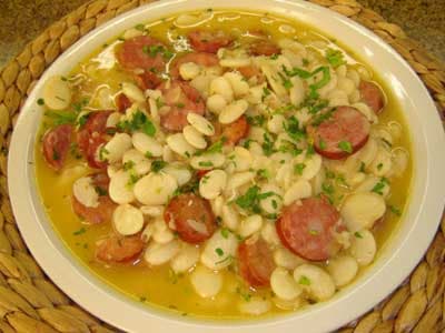 Favas com linguiças