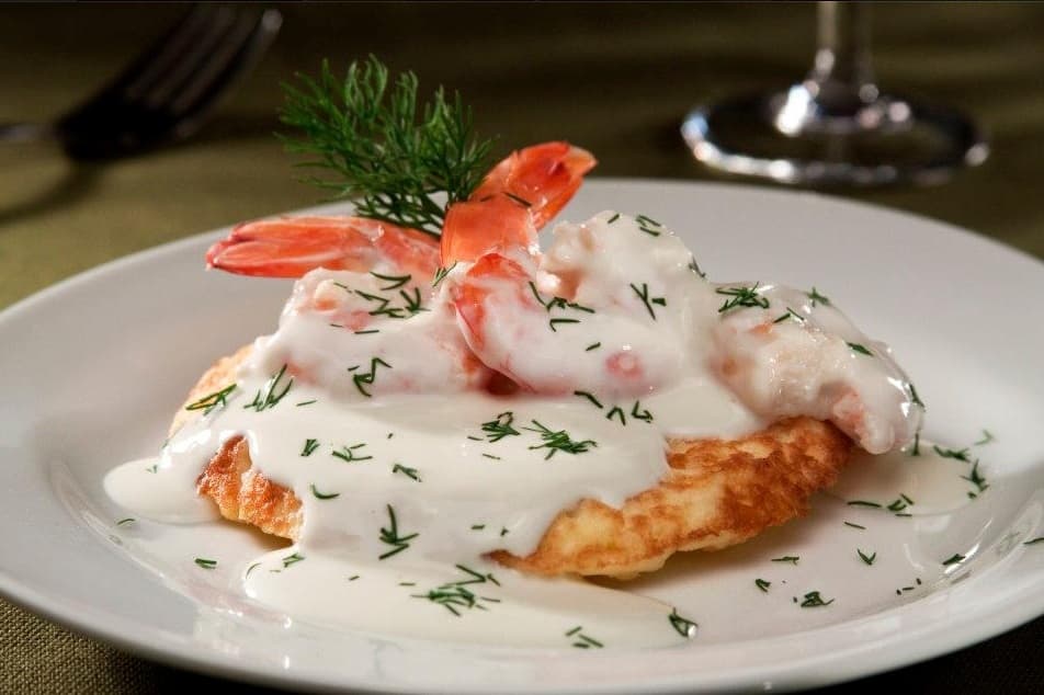 Panqueca de Mandioca com Camarão