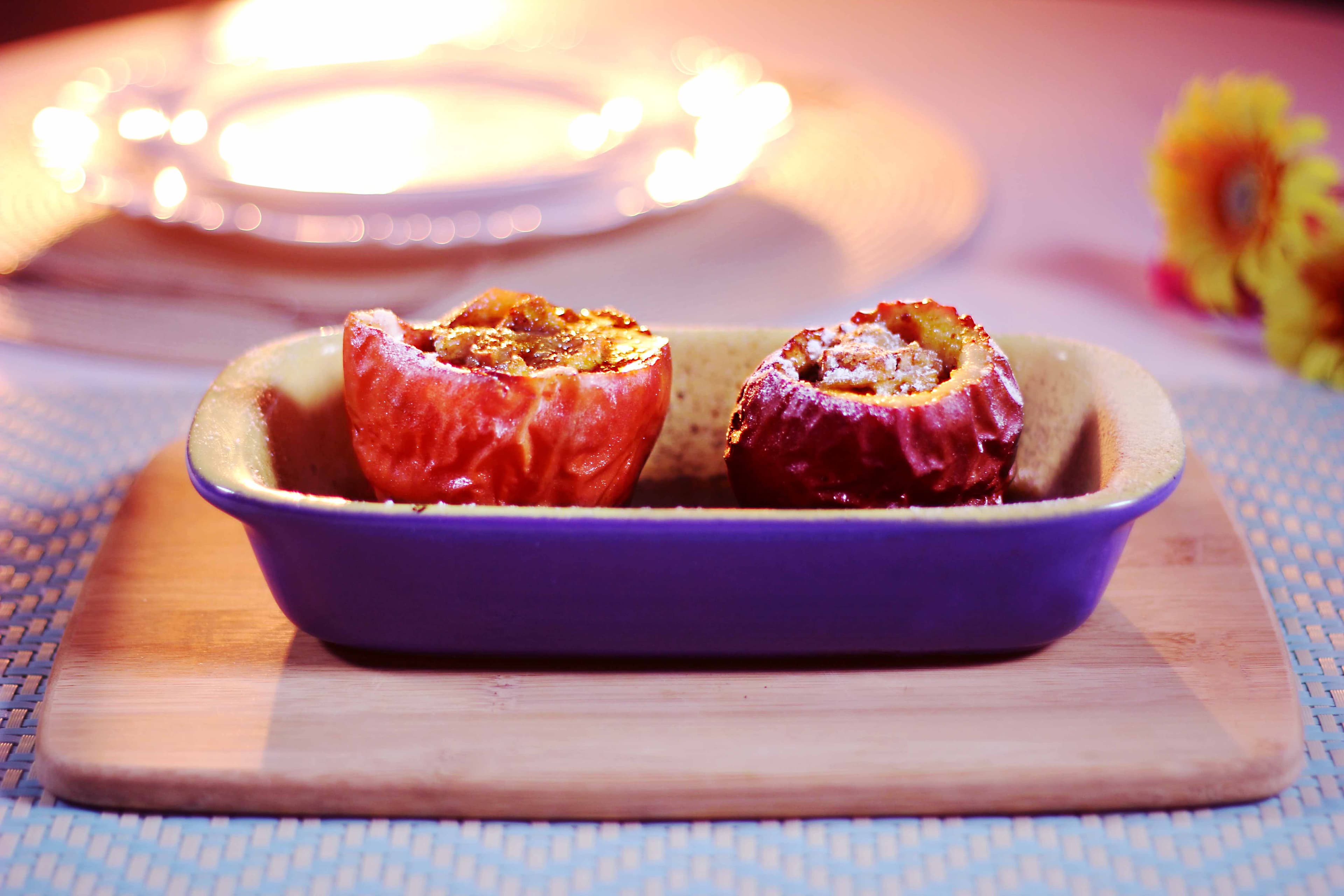 Maçã Assada no microondas