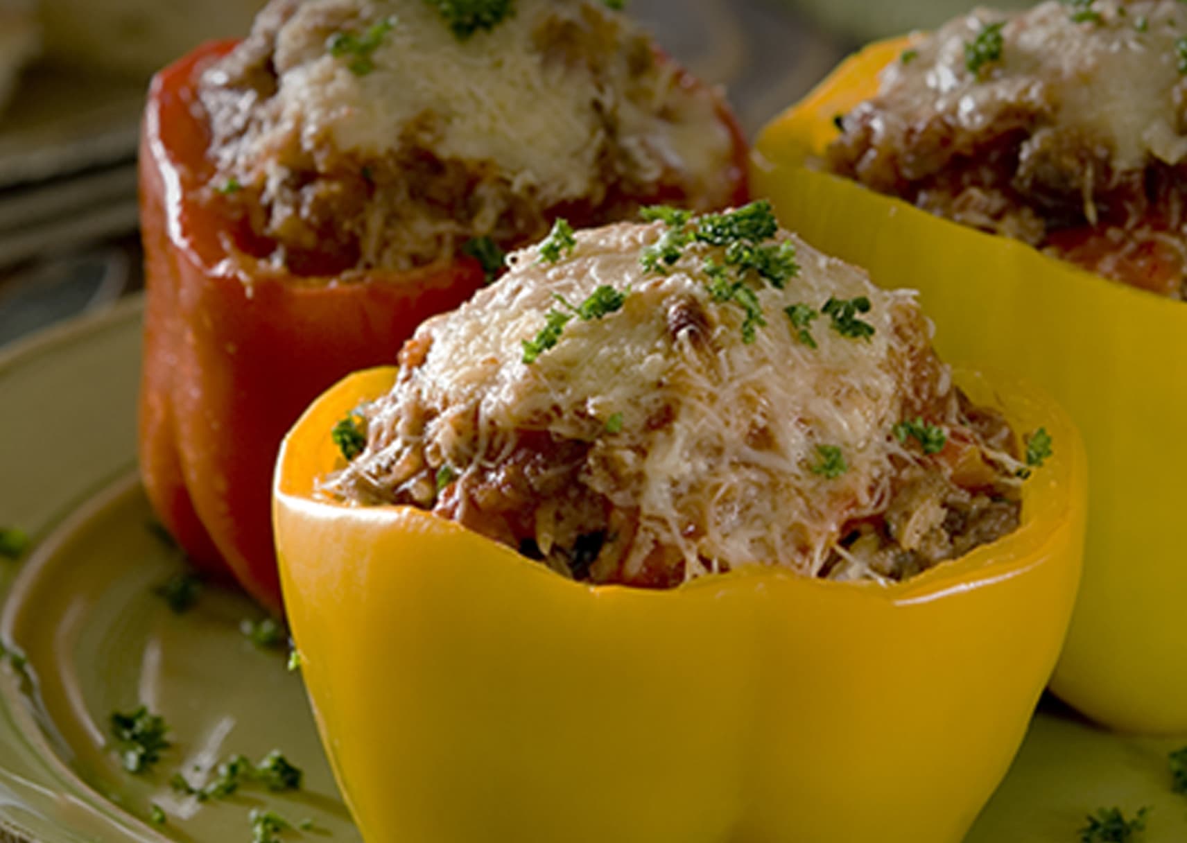 Pimentões à Bolonhesa Gratinados