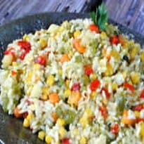 Risoto Primavera com Presunto de Peru