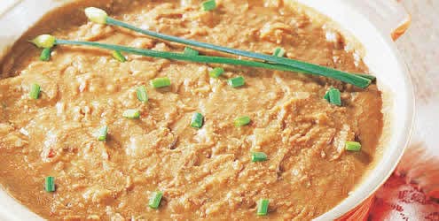 Feijão de coco com peixe