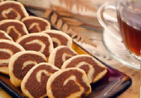 Biscoito amanteigado bicolor