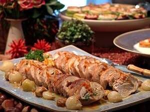 Lombo Suíno com Pêssegos