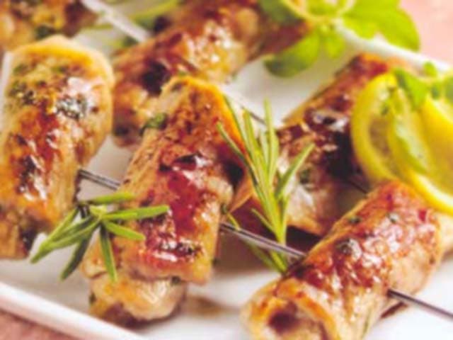 Rolinhos de vitela com cravos