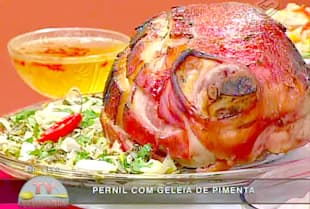 Pernil com geléia de pimenta