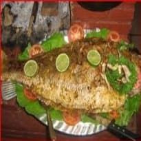 Corvina assada na brasa