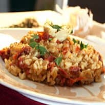 Risoto de Alcachofra com Tomate Seco