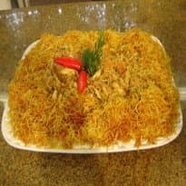 Cabelo de anjo com frango