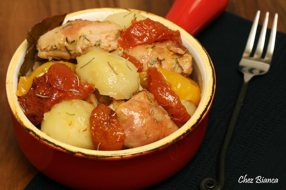 Frango assado no azeite