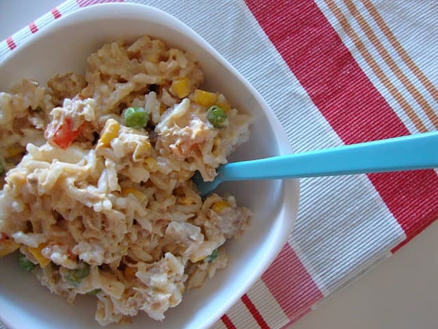 Salada de Arroz e Atum com Maionese