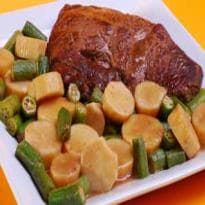 Carne de Panela Com Quiabo e Batata-Doce
