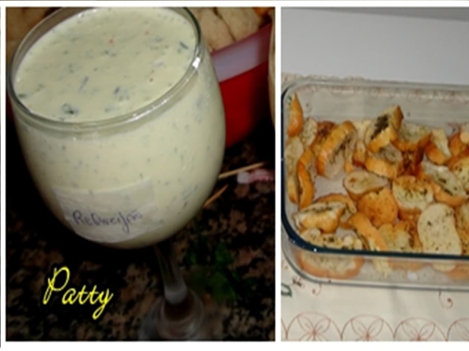 Patê de requeijão em variadas cores