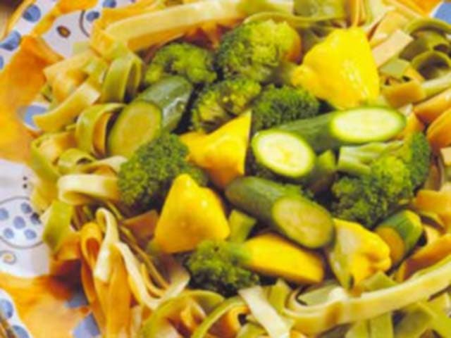 Fettucine com Brócolis e Abobrinha