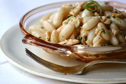 Salada de Feijão Branco, Salmão e Limão
