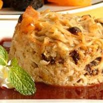 Pudim de Macarrão Doce e Frutas