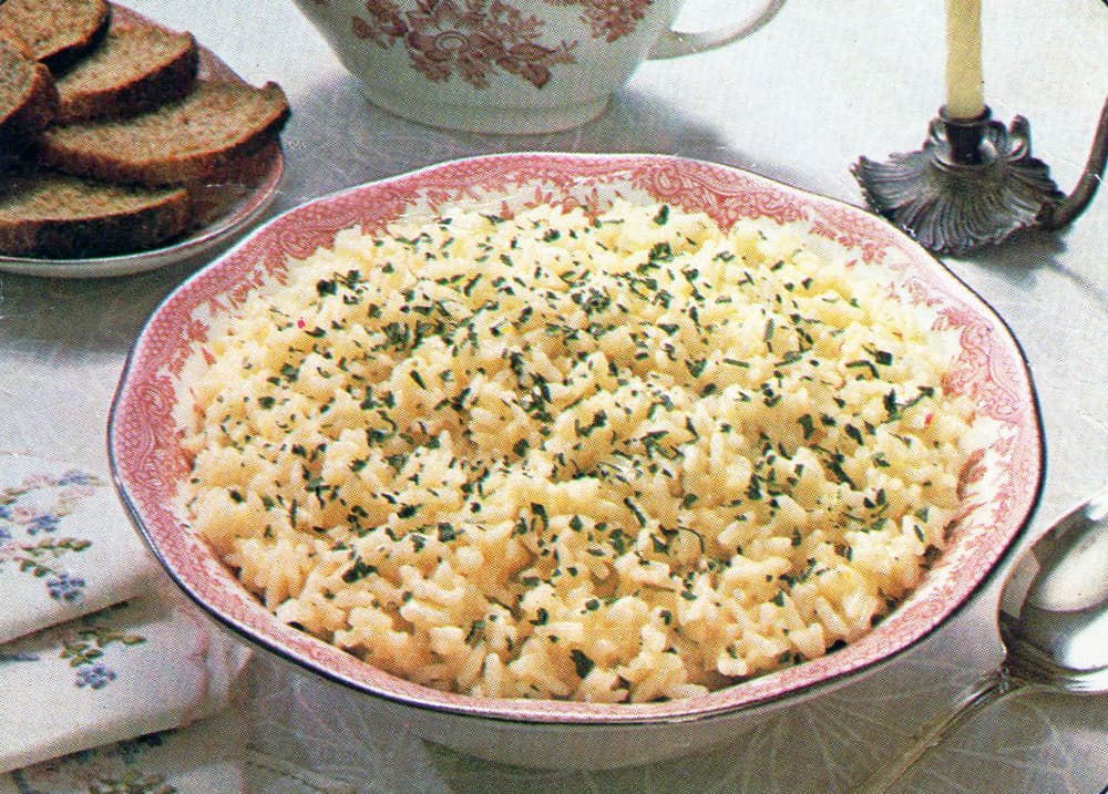 Arroz Suiço com Vinho e Queijo