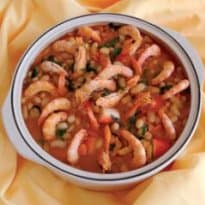 Camarão com Feijão Branco