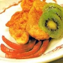 Escalope de frango com kiwi