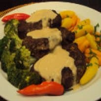 Contra-filé com Legumes do Edu Guedes