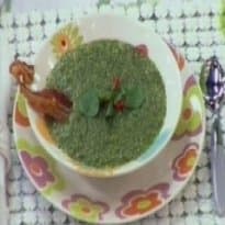 Sopa de agrião e sagu